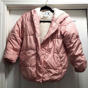 Old Navy Sherpa-Lined Hooded Puffer Jacket/Coat for Girls | Size: L (10-12)
